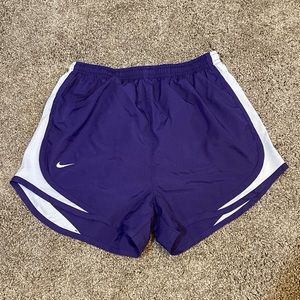 Purple Nike Tempo shorts